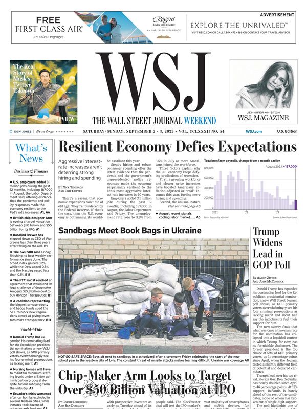 The Wall Street Journal 华尔街日报 2023年9月2日&3日刊 (.PDF)